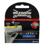 Wilkinson 4 mesjes Sword Quattro Precision Scheermesjes - Titanio