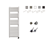 Sanicare electrische design radiator 172 x 45 cm met thermostaat chroom HRAEC451720/W - Wit