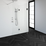 Saniclass Create inloopdouche reversed 100x90cm profielloos met antikalk en 8mm veiligheidsglas chroom 4JC4-100x90ch