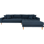 House Nordic Lounge Bank rechts gericht in "Lido" - L170-92xB290xH76 CM - Blauw