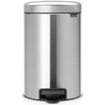 Brabantia Newicon Pedaalemmer 12 Liter Met Kunststof Binnenemmer - Matt Steel - Silver