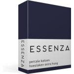 Essenza Premium Perkal Hoeslaken 160 x 200 cm - Blauw