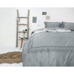 Fancy Embroidery Rl 12 Grey - Dekbedovertrek: 1-persoons (140 Cm) - Grijs