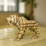 Kikkerland 3D puzzel Tiger 9 x 14 x 5,5 cm hout naturel