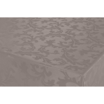 Bellatio Design Tafelzeil/tafelkleed Damast Taupe Barok Krullen Print 140 X 250 Cm - Tuintafelkleed