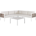 Beliani Borello - Loungeset-wit-aluminium