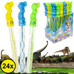 Decopatent ® Uitdeelcadeaus 24 Stuks Dinosaurus Bellenblaas Staaf 25cm