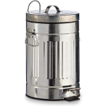 Vuilnisbak/pedaalemmer Zilver 7 Liter 34 Cm Metaal - Afvalemmers - Prullenbakken