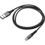 Micro-usb Kabel Nylon, - Celly - Zwart