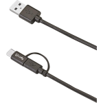 Micro-usb/type-c Kabel, 1 Meter Kunststof - Celly - Zwart