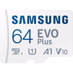 Samsung EVO Plus 64GB microSDXC UHS-I U3 130MB/s Full HD & 4K UHD Memory Card with Adapter