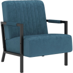 Vidaxl Fauteuil Fluweel - Blauw