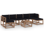 Vidaxl 8-delige Loungeset Mete Kussens - Negro