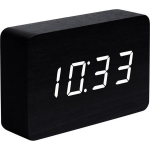 Gingko Brick Click Wekker - - Zwart