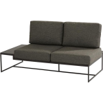 4 Seasons Outdoor Patio Loungebank Links met 4 Kussens - Grijs
