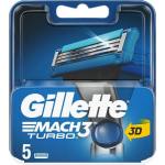 Gillette Mach 3 Turbo Scheermesjes - 5 stuks