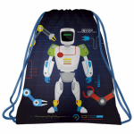 Future By Backup gymtas Robot 41 x 35 cm polyester donker - Blauw