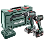 Metabo Accu Combo Set 2.8.3 | BS 18 L BL (Boorschroefmachine) + SSD 200 LT BL (Slagschroevendraaier) | 18 V | 1x2.0Ah, 1x 5.2Ah, ASC 55 | In x