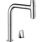 Hansgrohe M71 2-gats keukenkraan met uittrekbare handdouche RVS 73818800