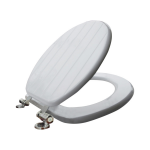 NEMO Go Stripe toiletzitting in MDF softclose 435x375 mm wit met gegroefde strepen YFM1