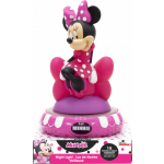 Disney nachtlamp 3D Minnie Mouse led 15 x 13,5 cm/wit - Roze