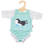 Heless poppenzwemkleding Penguin Dot 28 35 cm mint - Groen