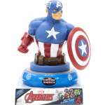 Marvel nachtlamp 3D Captain America led junior 15 cm - Blauw