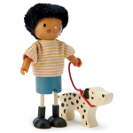 Tender Leaf Toys poppenhuispop Mr. Forrester en hond 13 cm hout