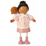 Tender Leaf Toys poppenhuispop Mrs. Forrester en baby 14 cm hout - Roze