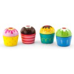 Viga Toys speelgoed cupcakes junior 4,3 x 5,5 cm hout 4 stuks