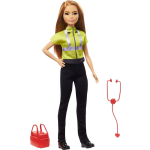 Barbie tienerpop Paramedic junior 30 cm/zwart 7 delig - Geel