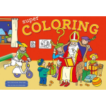 kleurboek Supercoloring Sinterklaas 30 x 22 cm - Rood