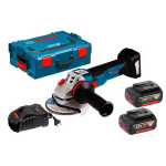 Bosch GWS 18V-10 | accu Haakse Slijper | 150 mm | Set | 2x 5,0 Ah accu + Lader | in L-Boxx