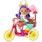 Enchantimals pop Danessa Hert op fiets meisjes 15 cm 3 delig