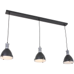 Lightning - Industriele Hanglamp 3-l Antique - - Zwart