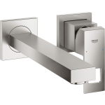 Grohe Eurocube afbouwdeel v. 2-gats inbouw wandkraan m-size met uitloop 23cm supersteel 23447DC0