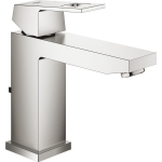 Grohe Eurocube 1-gats wastafelkraan m-size met waste supersteel 23445DC0