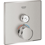 Grohe Grohtherm SmartControl afbouwdeel v. inbouwkraan thermostatisch vierkant supersteel 29123DC0