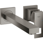 Grohe Eurocube afbouwdeel v. 2-gats inbouw wandkraan m-size met uitloop 23cm brushed hard graphite 23447AL0