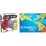 Hasbro Spellenbundel - Bordspel - 2 Stuks - 4 Op 'N Rij & Mattel Scrabble Junior
