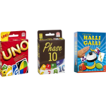 Hasbro Spellenbundel - Bordspellen - 3 Stuks - Uno & Phase 10 & Halli Galli