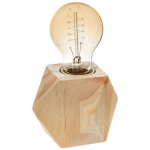 Houten Voetlamp - E27 - 25 W - H. 8 Cm - - Beige