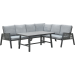 Garden Impressions Andrea Lounge Dining Set - Carbon Black - Rechts - Grijs