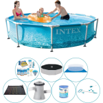 Intex Alles In 1 Zwembad Set - Metal Frame Rond Strandzijde 305x76 Cm - Blauw