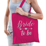 Bellatio Decorations 1x Vrijgezellenfeest Bride To Be Tasje/zilver Goodiebag Dames - Feest Boodschappentassen - Zwart