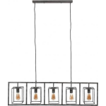 Anli-style Hanglamp 5l Cubic Tower - Zwart