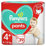 Pampers Baby-dry Pants Luiers Maat 4+, 39 Slipjes