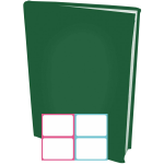 Benza Rekbare Boekenkaften A4 6 Stuks Inclusief Kleur Labels - Groen