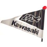 Widek Kawasaki Mrx Veiligheidsvlag Deelbaar-wit-grijs K445 - Zwart