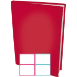 Benza Rekbare Boekenkaften A4 6 Stuks Inclusief Kleur Labels - Rood
